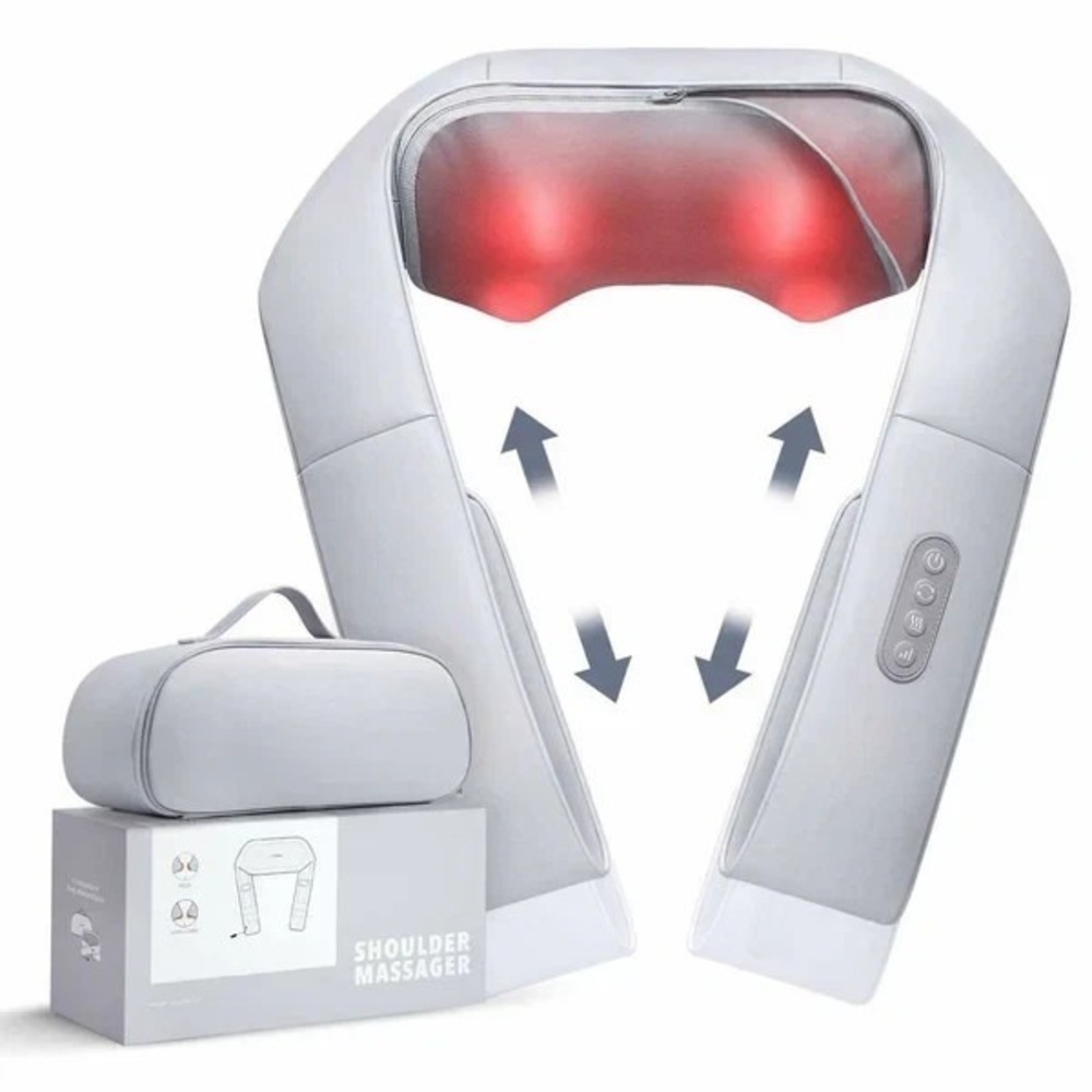 NAIPO OCUDDLE™ SHOULDER MASSAGER WITH ADJUSTABLE HEAT AND STRAPS NEW